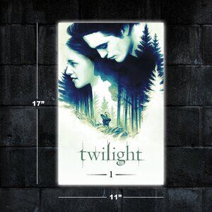 Twilight movie poster - 11x17 wall art print merch Edward Bella Robert Pattinson